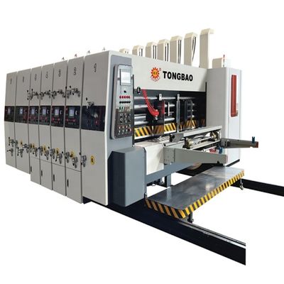 Máquina automática para la fabricación de cajas de cartón para la impresión de ranuras y corte por die en un solo paso