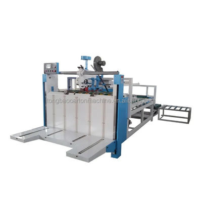 Máquina de pegado de cajas plegables de cartón semiautomática con accionamiento eléctrico para cajas de 600 mm