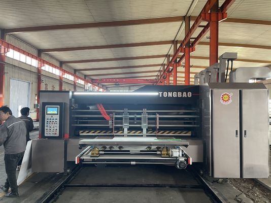 Caja de cartón corrugada avanzada Flexo Impresora de dos colores Slotter Máquina rotativa de corte de matriz