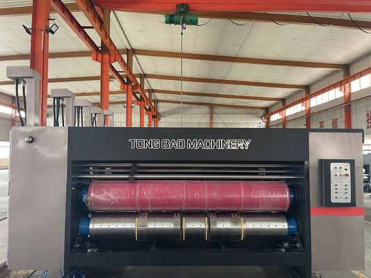 Caja de cartón corrugada avanzada Flexo Impresora de dos colores Slotter Máquina rotativa de corte de matriz