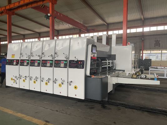 Caja de cartón corrugada avanzada Flexo Impresora de dos colores Slotter Máquina rotativa de corte de matriz