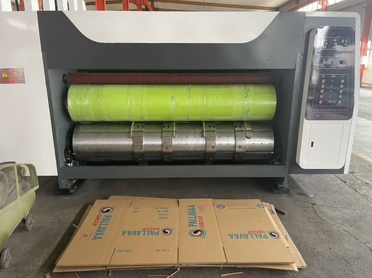 Caja de cartón corrugada avanzada Flexo Impresora de dos colores Slotter Máquina rotativa de corte de matriz