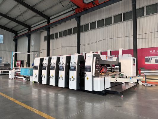 11000 PCS/H Caja de cartón Flexo Impresión rotativa de corte por die vibración máquina de apilamiento