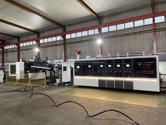 60000 KG Impresión automática de corte por die Slotter Caja de pizza para hacer máquina de aglutinación de aglutinación línea de producción