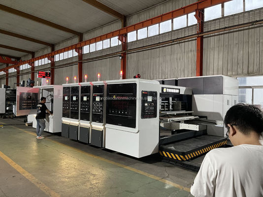 Máquina de línea de embalaje de cartón corrugado de carpetas de impresión de 1500 mm