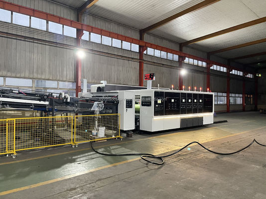 Máquina de línea de embalaje de cartón corrugado de carpetas de impresión de 1500 mm
