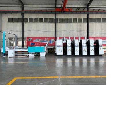 180000 KG Corrugador automático de alta velocidad Flexo Impresora de cuatro colores Corte de piezas de corte automático