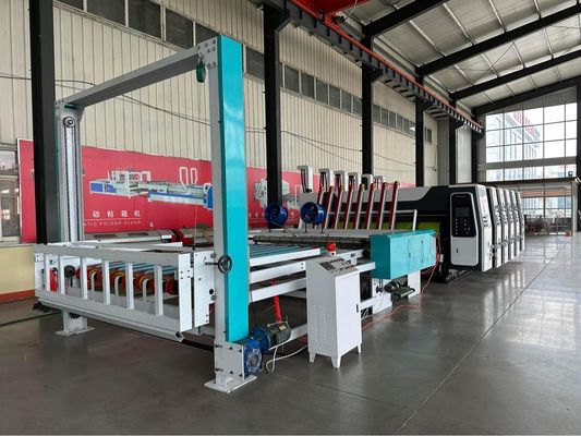 180000 KG Corrugador automático de alta velocidad Flexo Impresora de cuatro colores Corte de piezas de corte automático