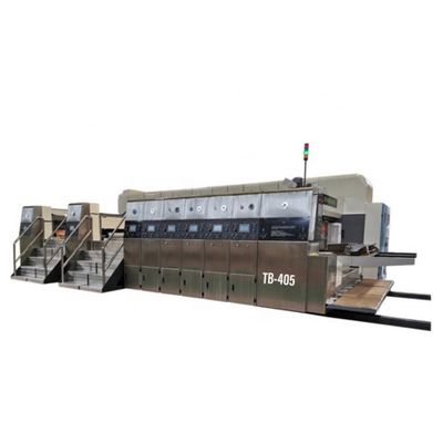 Impresora de cajas de cartón de 220V/380V/440V con máquina de corte rotativo y apilador de vibraciones