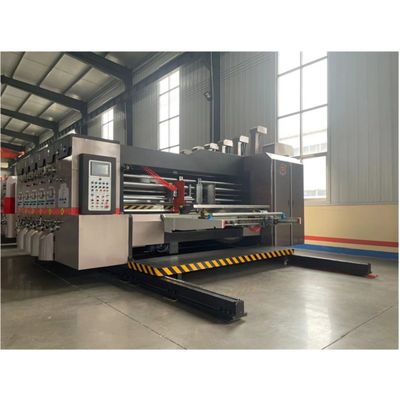 Velocidad automática Flexo Impresión Slotting máquina de corte a presión para su línea de producción