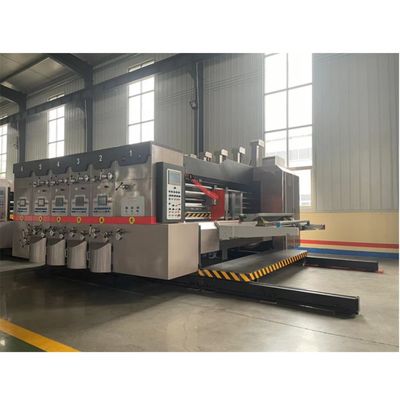 Velocidad automática Flexo Impresión Slotting máquina de corte a presión para su línea de producción