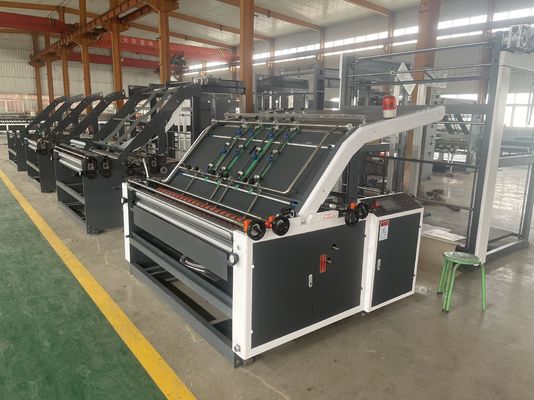 Máquina de laminado de cartón ondulado semiautomática para la laminación de envases de 12,5 m