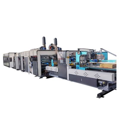 Máquina de caja corrugada de 12 mm con impresora Flexo Slotter Die Cutter Folder Gluer Inline
