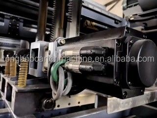 Caja corrugada de maquinaria de carpeta de pegamento en línea con 2/3/4 Color de alta velocidad Flexo Impresión