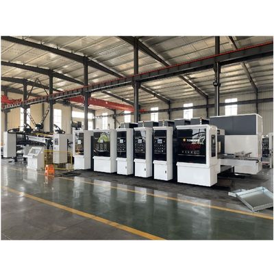 Caja de cartón automática de impresión de ranuras de corte a presión de corte plegable máquina de pegamento 60 mm