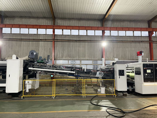 Línea de enlace de maquinaria de cartón totalmente automática para impresión de cartón 1500 mm 60000 KG