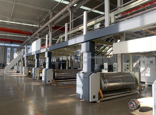 Línea de producción de cartón corrugado de cinco capas TB-300-2500-II computarizada para cajas