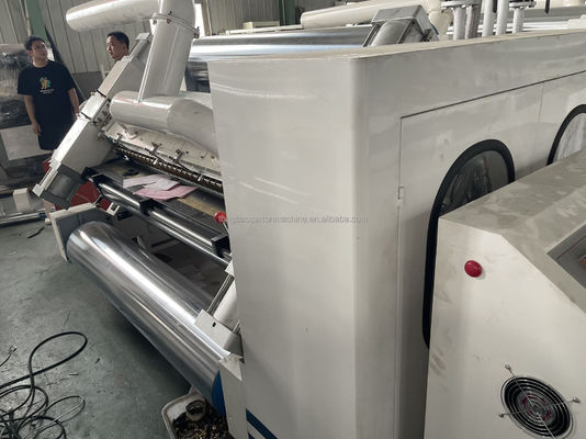 Máquina para hacer cajas onduladas de papel sin dedos de una sola cara para maquinaria de embalaje