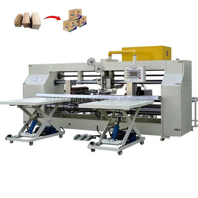 Máquina de costura semiautomática de doble pieza de alta velocidad para grabar cajas de papel corrugado