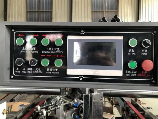 Máquina de costura semiautomática de doble pieza de alta velocidad para grabar cajas de papel corrugado