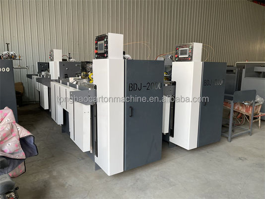Revestidor de doble unión semiautomático y resistente para la producción de cajas de cartón corrugado