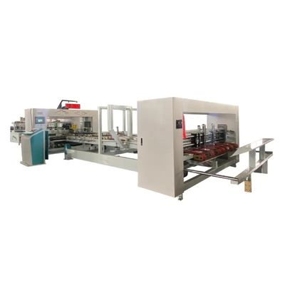 Máquina automática de pegamento y costura de carpetas de grapación y unión para cartón