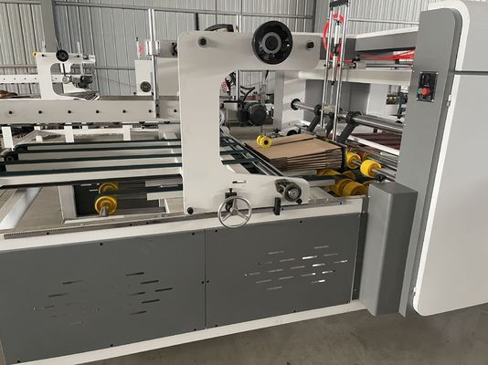 Caja de cartón plegado pegado y costura carpeta automática completa pegador y costura máquina