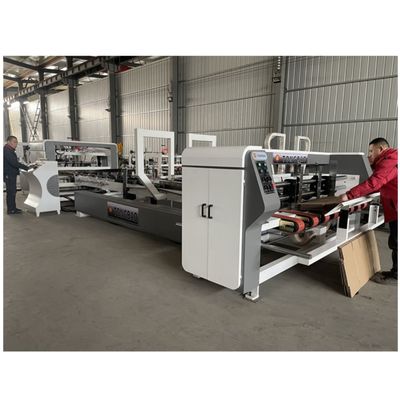 Máquina de pegado de caja corrugada automática de carpeta y máquina de pegamento para caja de cartón
