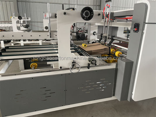 Máquina de pegado de caja corrugada automática de carpeta y máquina de pegamento para caja de cartón