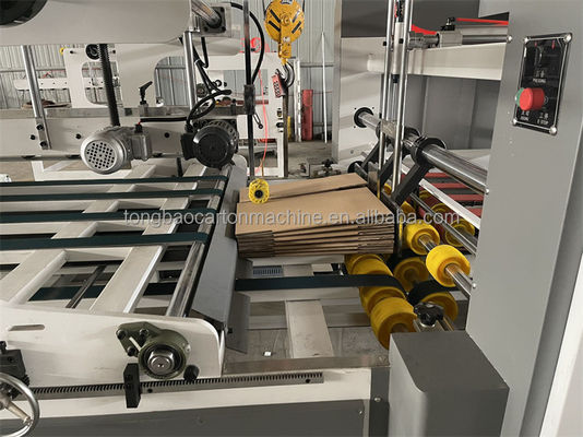 Máquina de pegado de caja corrugada automática de carpeta y máquina de pegamento para caja de cartón
