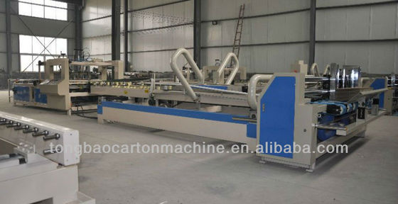 Material de embalaje de plástico Tongbao Máquina de pegado automático para cajas de cartón corrugado 100 p/min